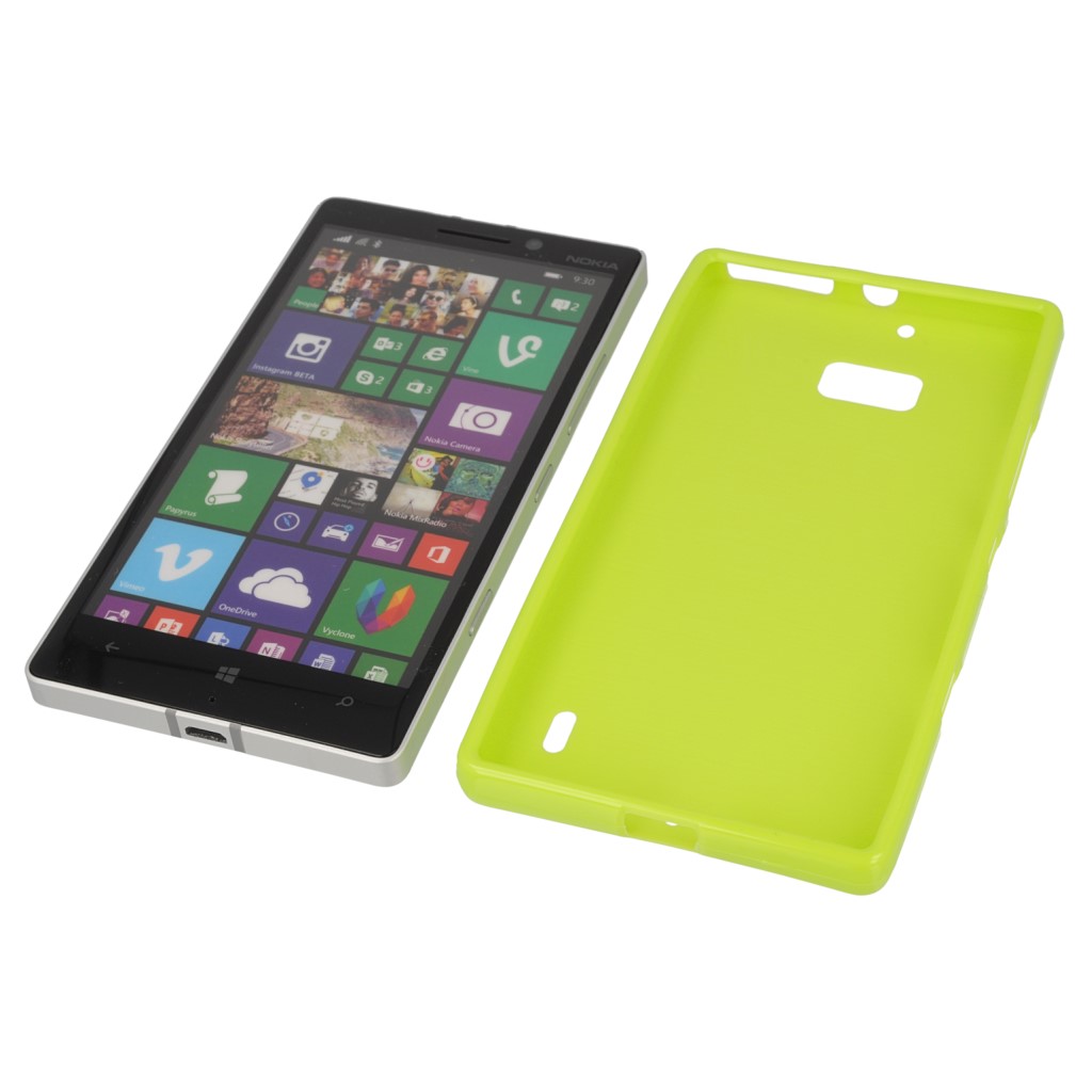 Pokrowiec silikonowe etui BACK CASE zielone NOKIA Lumia 930 / 9