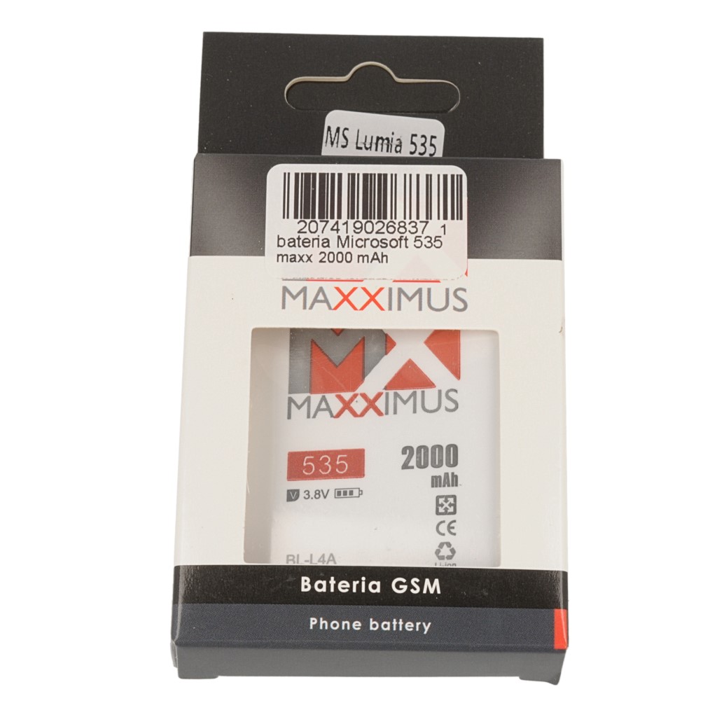 Bateria MAXXIMUS 2000 mAh li-ion Microsoft Lumia 535 / 5