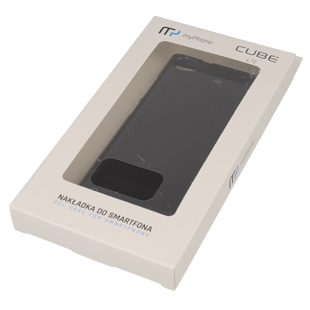Pokrowiec oryginalne CUBE LTE silikonowe etui BACK CASE czarne myPhone Cube LTE / 9