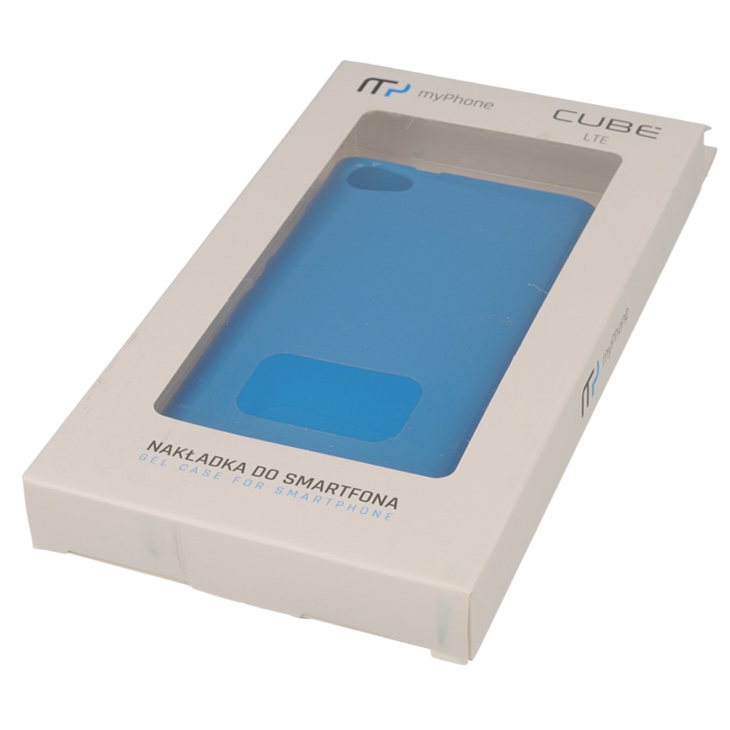 Pokrowiec oryginalne CUBE LTE silikonowe etui BACK CASE niebieskie myPhone Cube LTE / 8