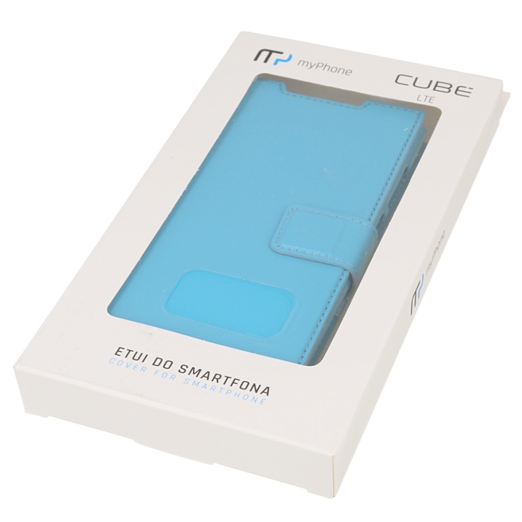Pokrowiec oryginalny CUBE LTE z klapk flip cover niebieski myPhone Cube LTE / 9