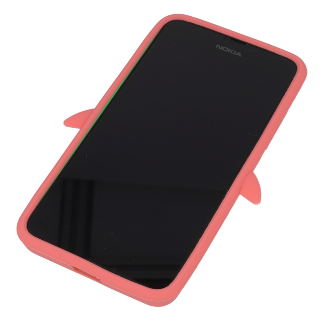 Pokrowiec etui silikonowe 3D Pingwin malinowe NOKIA Lumia 635 / 2
