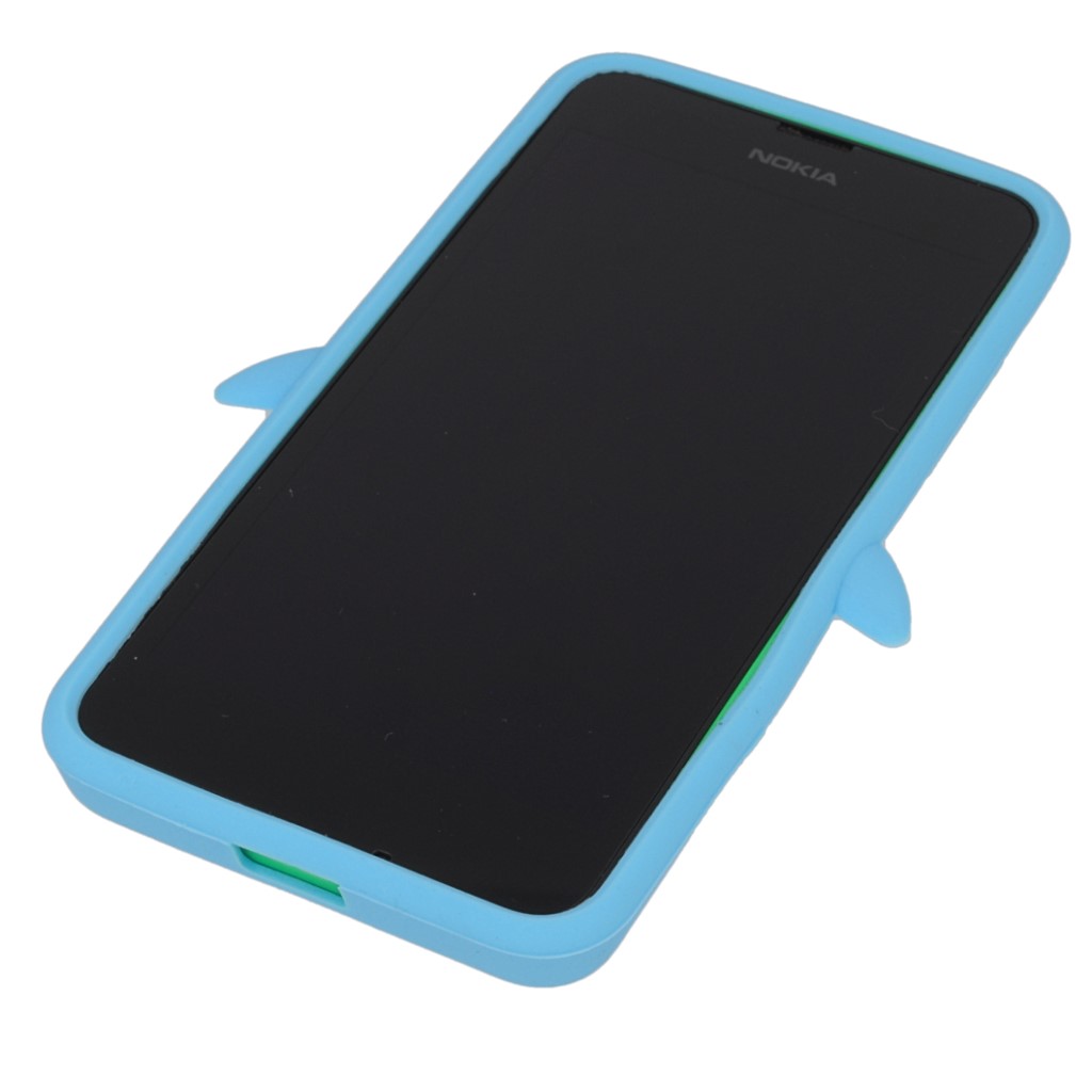 Pokrowiec etui silikonowe 3D Pingwin niebieskie NOKIA Lumia 635 / 2