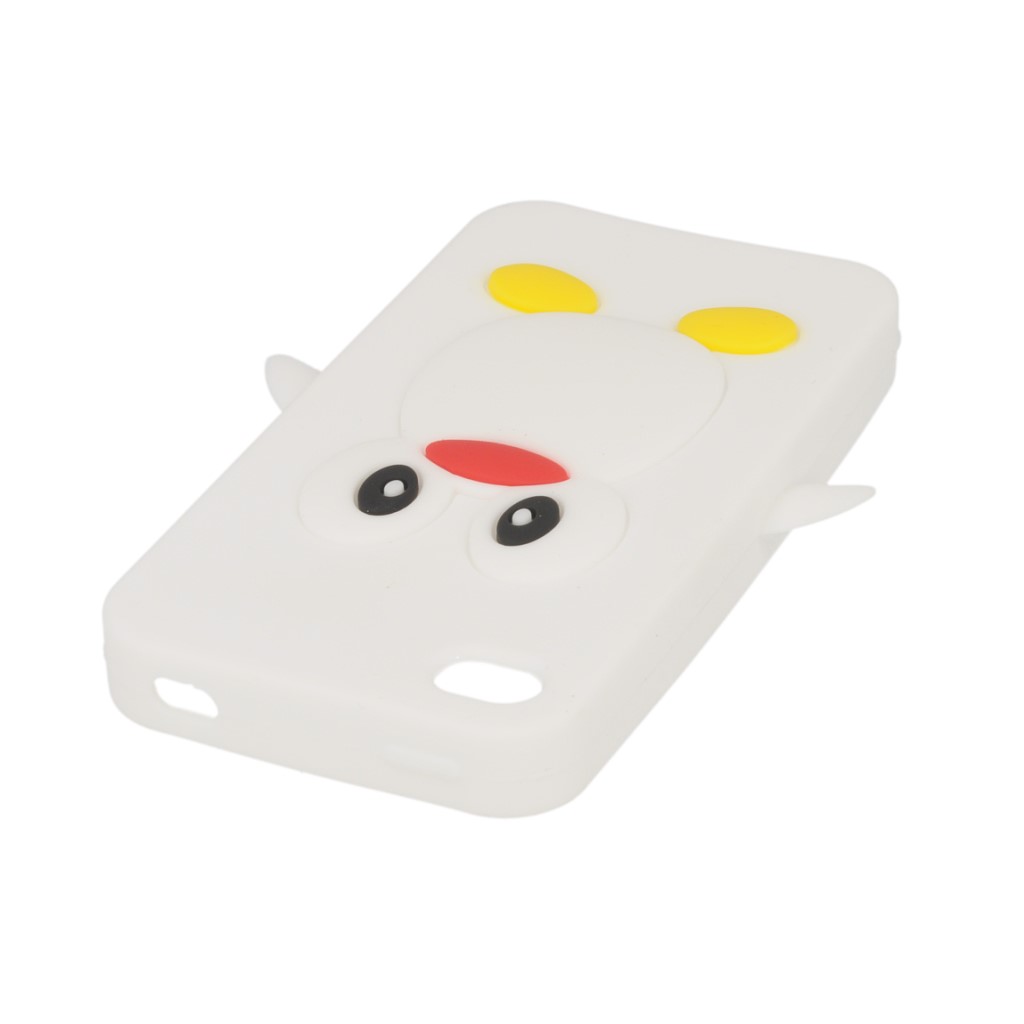 Pokrowiec etui silikonowe 3D Pingwin biae APPLE iPhone 5 / 2