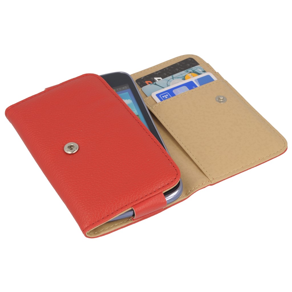 Pokrowiec etui portfel czerwone myPhone C-Smart IIIS