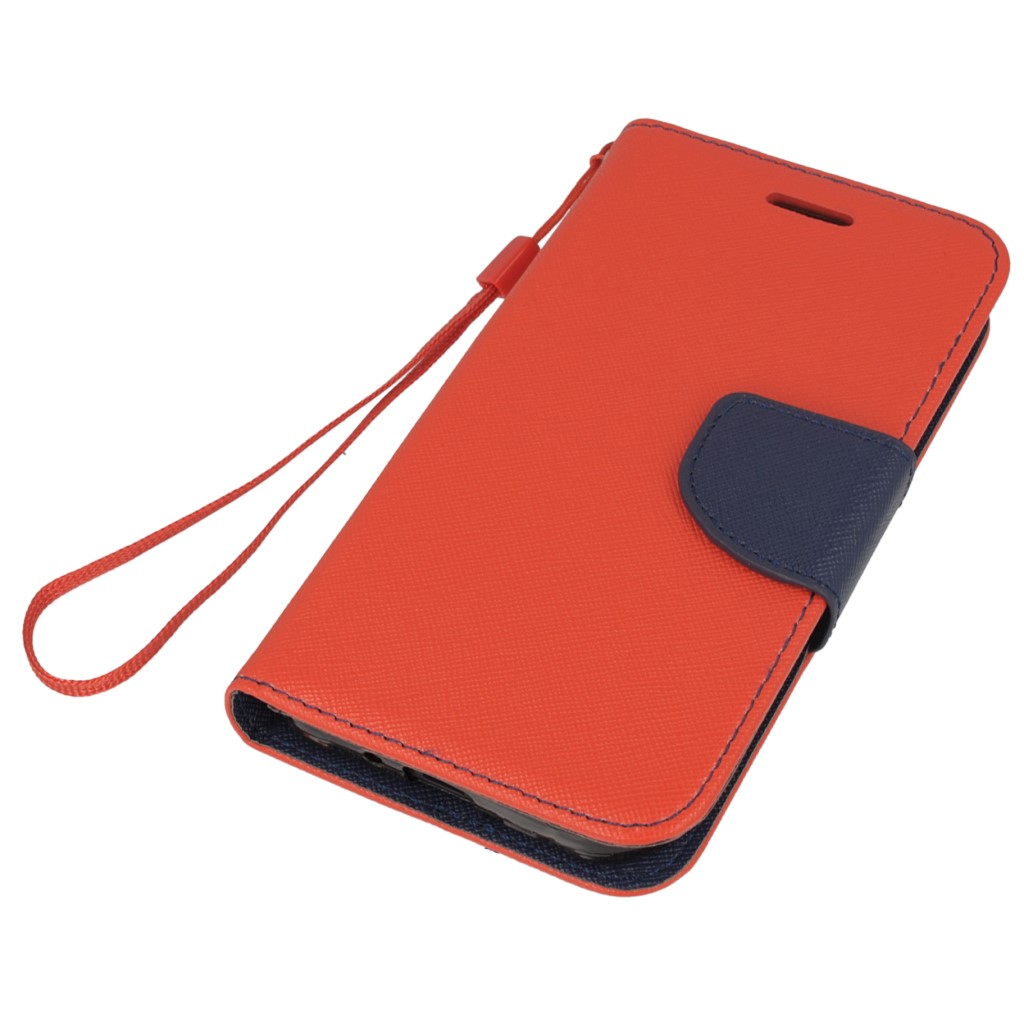 Pokrowiec etui z klapk na magnes Fancy Case czerwono-granatowe SAMSUNG Galaxy Xcover 3 / 2