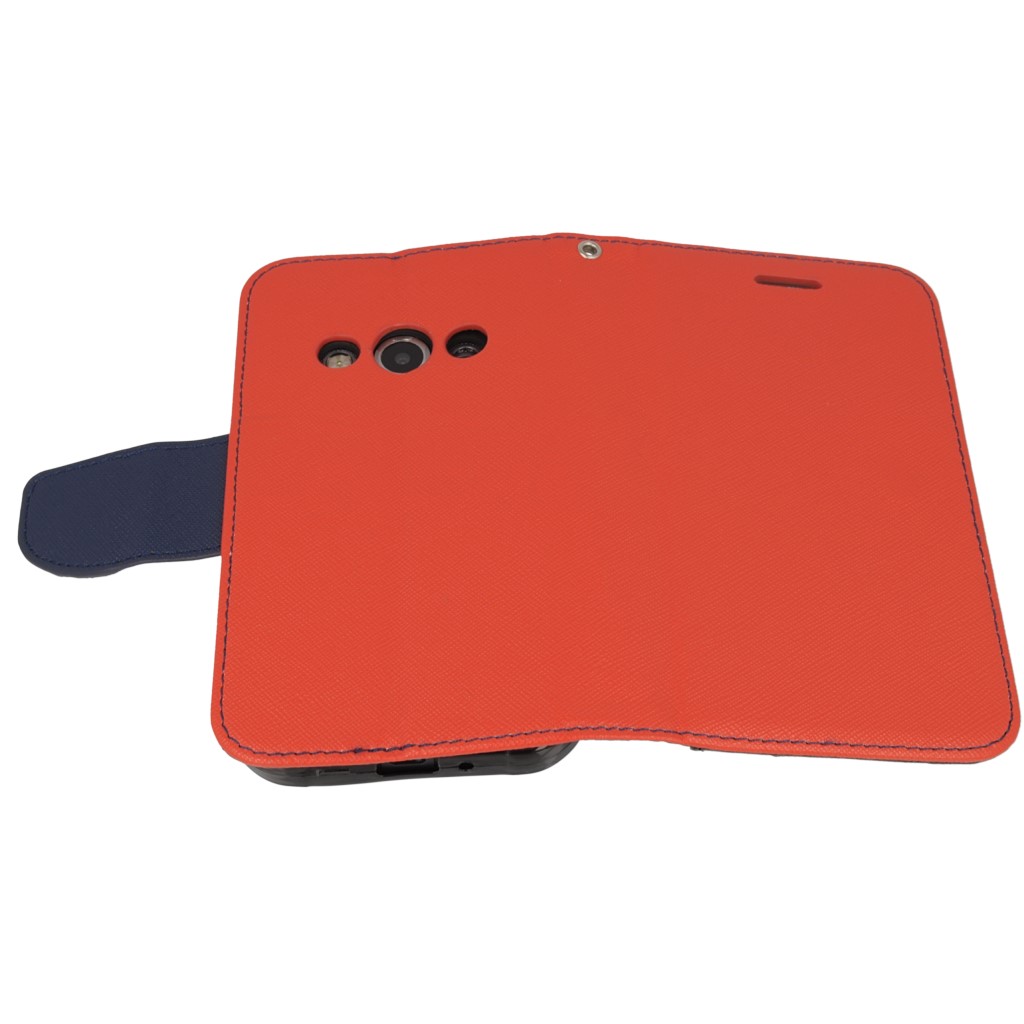 Pokrowiec etui z klapk na magnes Fancy Case czerwono-granatowe SAMSUNG Galaxy Xcover 3 / 9