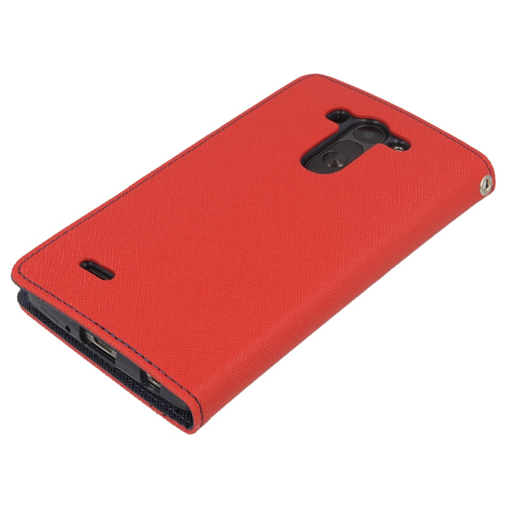 Pokrowiec etui Fancy Diary Mercury czerwono-granatowe LG G3 mini / 4