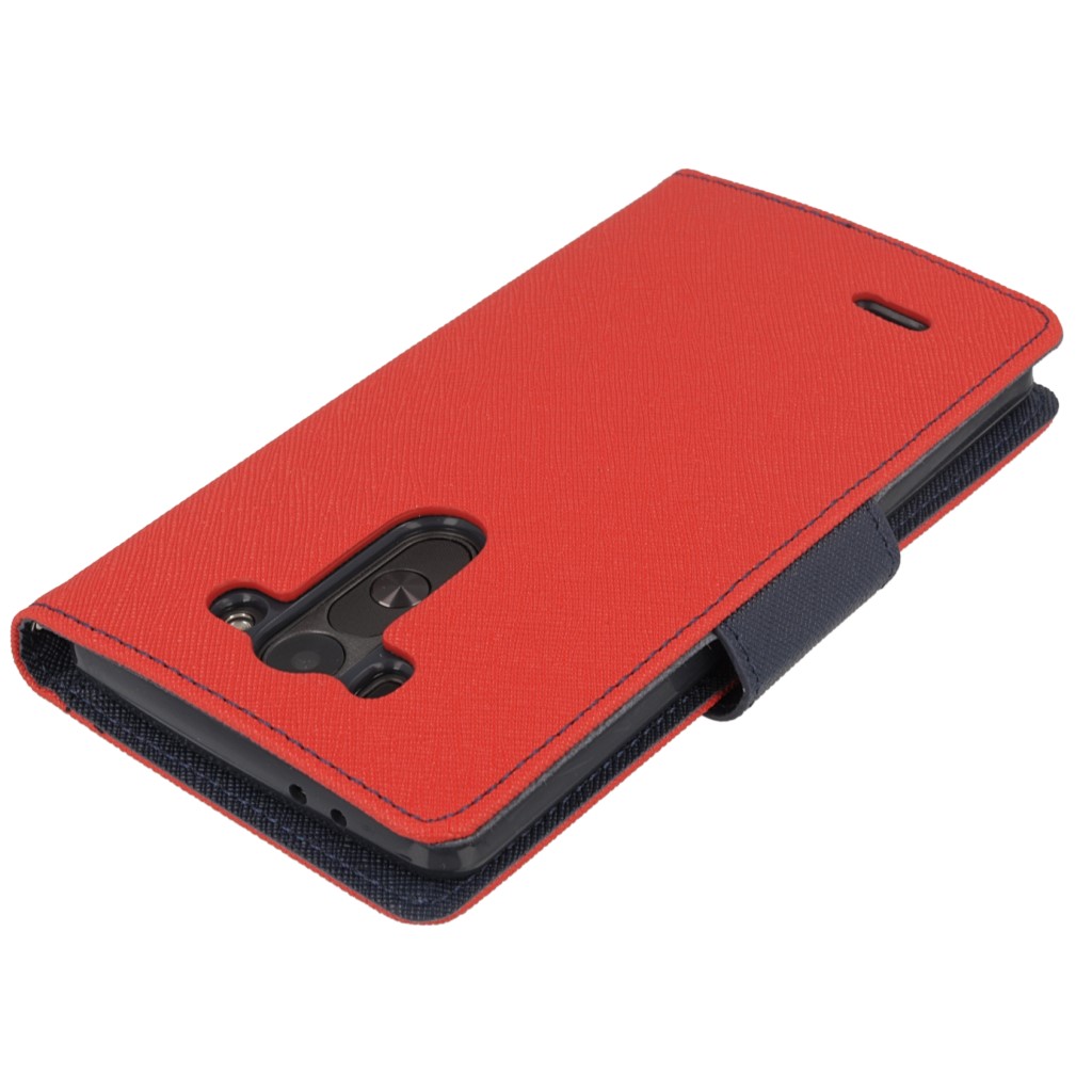 Pokrowiec etui Fancy Diary Mercury czerwono-granatowe LG G3 mini / 5