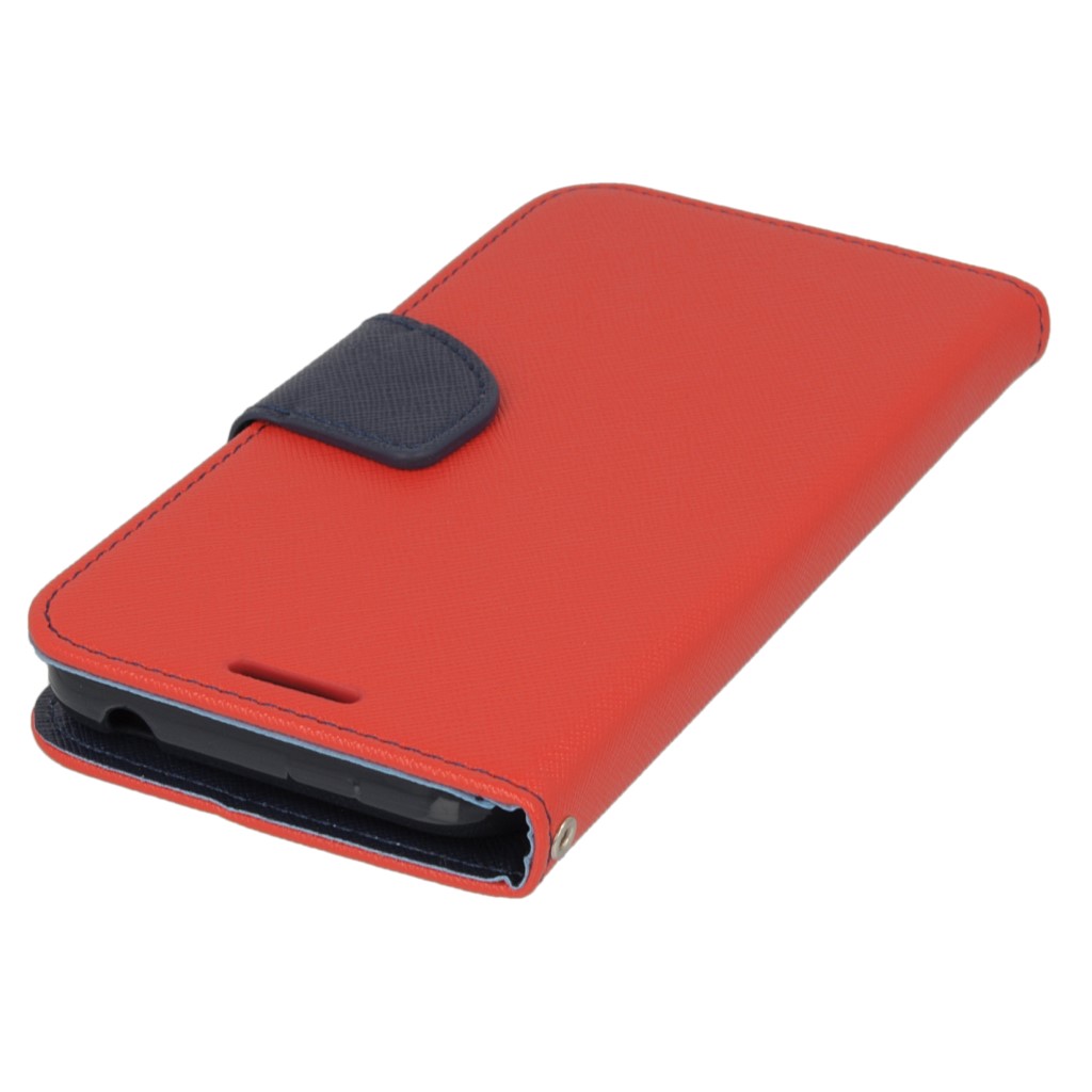 Pokrowiec etui Fancy Diary Mercury czerwono-granatowe HTC One M8 / 2