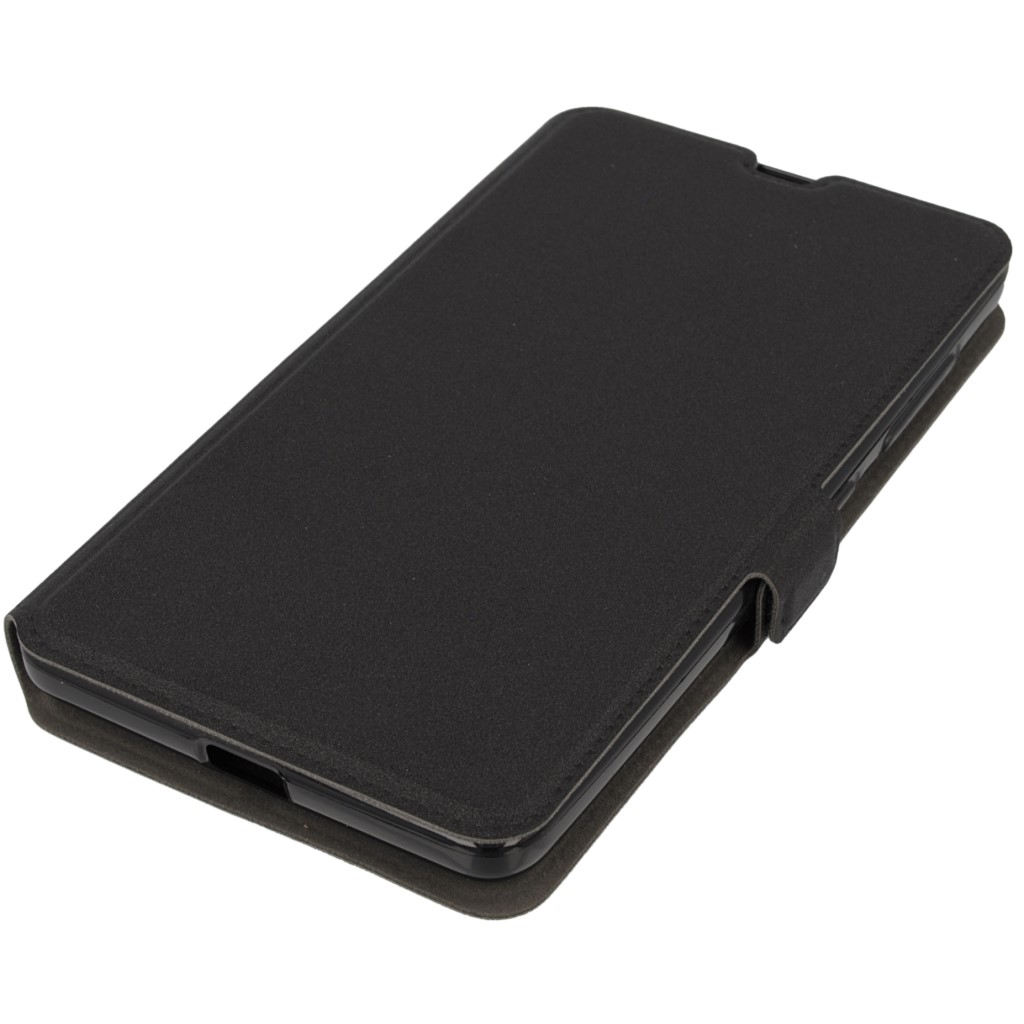 Pokrowiec etui Flexi Book czarne Microsoft Lumia 430 Dual SIM