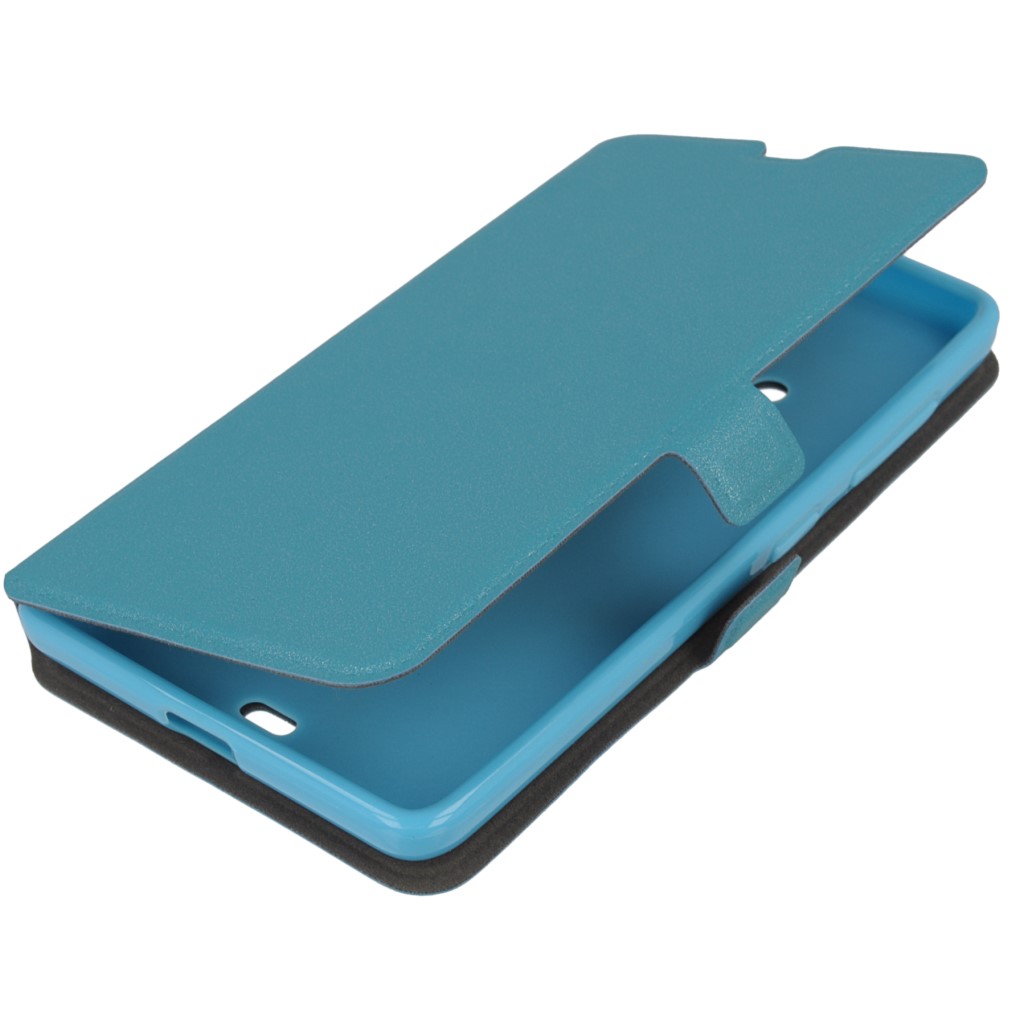 Pokrowiec etui Flexi Book niebieskie Microsoft Lumia 435 Dual SIM / 4