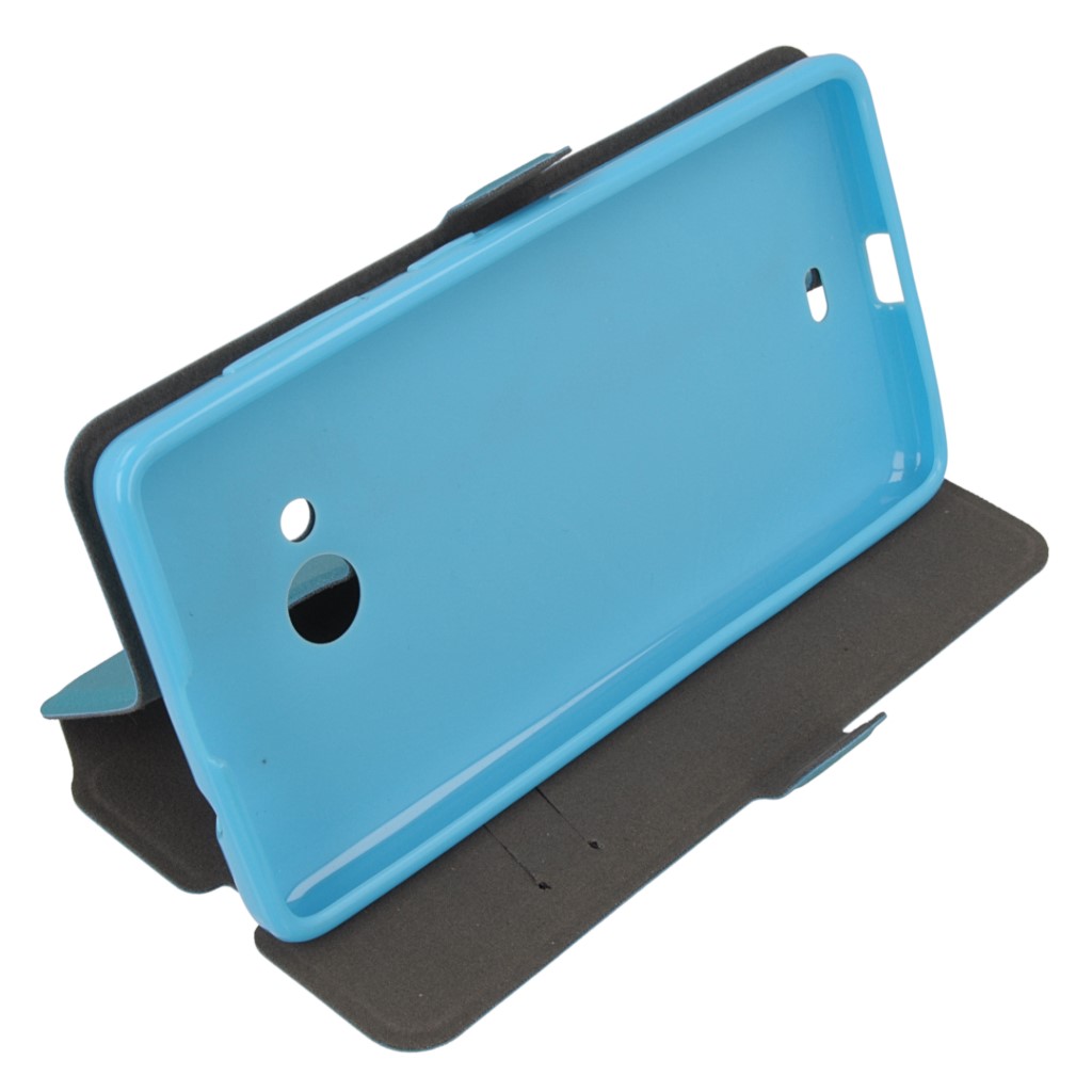 Pokrowiec etui Flexi Book niebieskie Microsoft Lumia 430 Dual SIM / 8