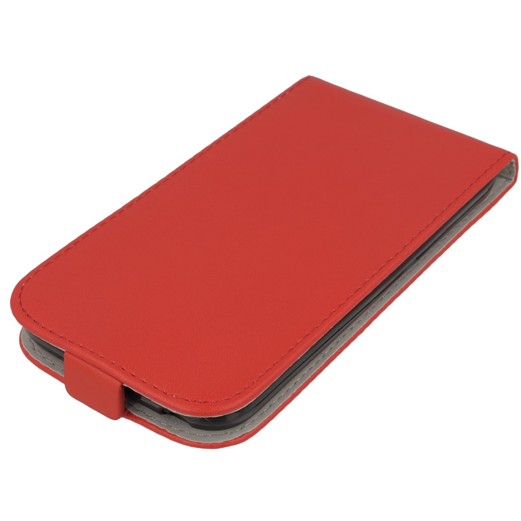 Pokrowiec z klapk na magnes Prestige Slim Flexi czerwony ALCATEL One Touch Pop C9 / 2