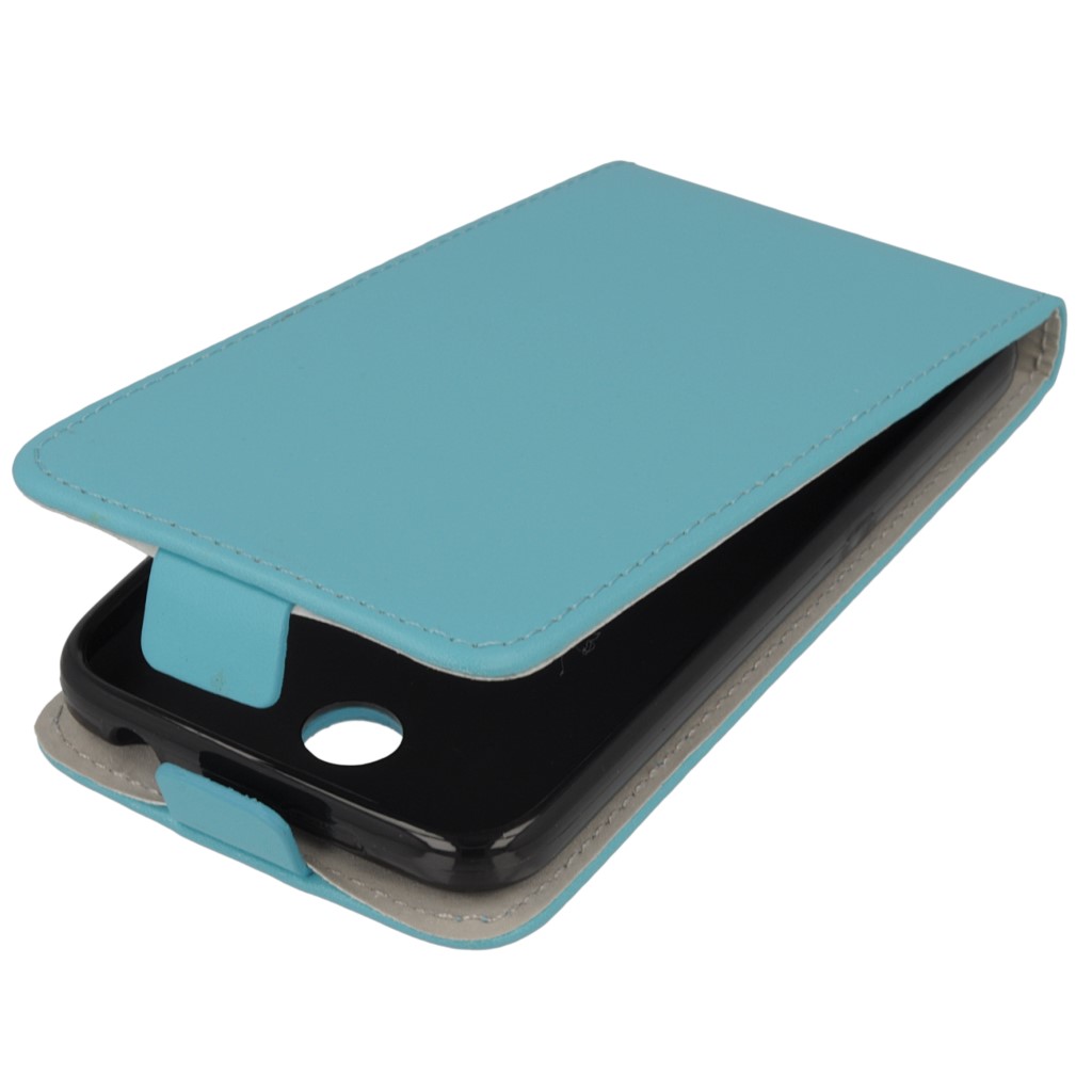 Pokrowiec z klapk na magnes Prestige Slim Flexi jasny niebieski HTC Desire 510 / 4