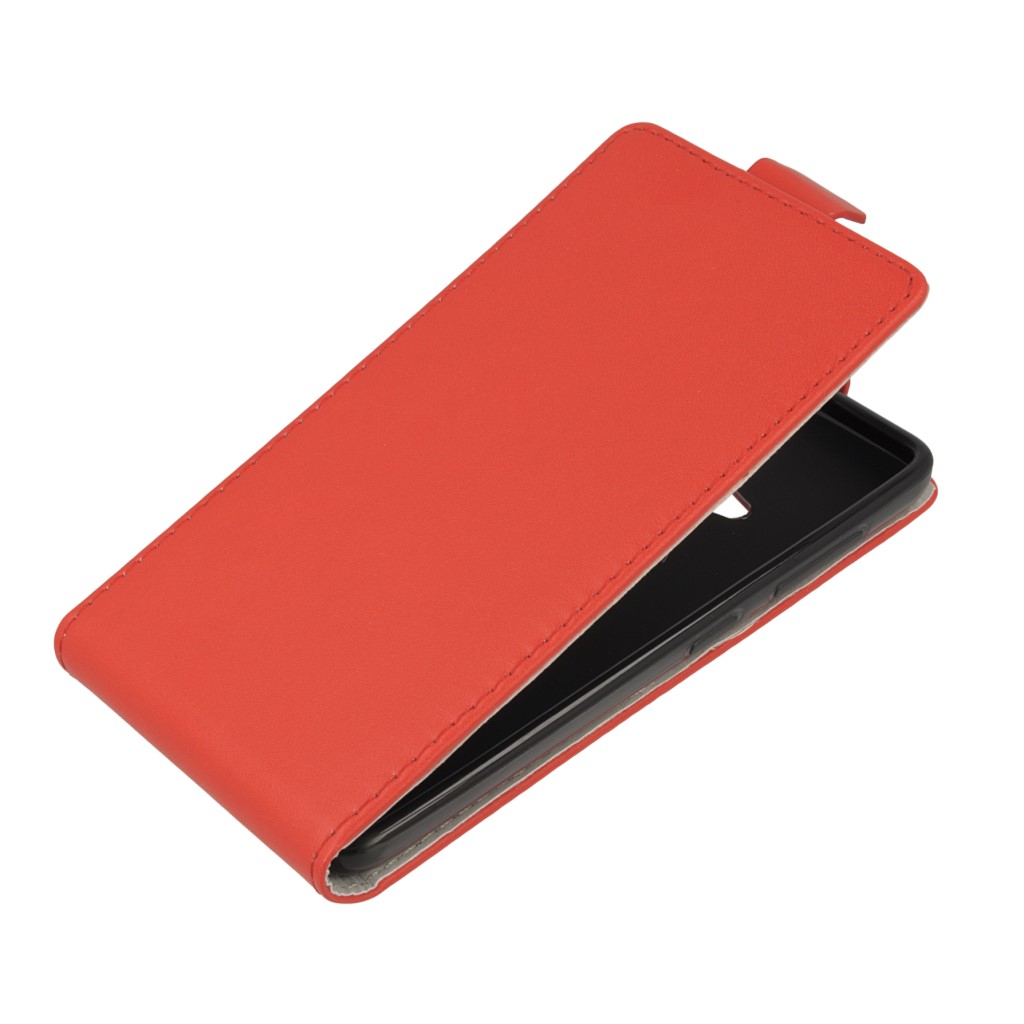 Pokrowiec z klapk na magnes Prestige Slim Flexi czerwony Microsoft Lumia 640 XL Dual SIM / 4