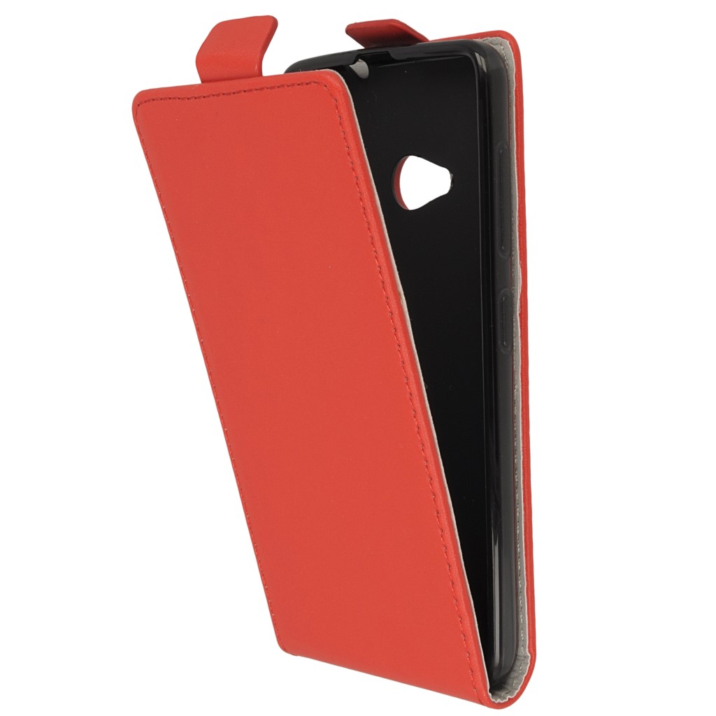 Pokrowiec z klapk na magnes Prestige Slim Flexi czerwony Microsoft Lumia 640 XL Dual SIM / 6
