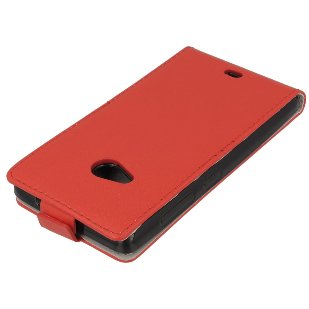 Pokrowiec z klapk na magnes Prestige Slim Flexi czerwony Microsoft Lumia 640 XL Dual SIM / 5
