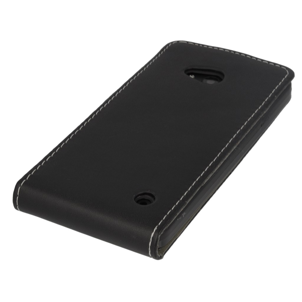 Pokrowiec z klapk na magnes Prestige Slim Flexi czarny Microsoft Lumia 640 / 5