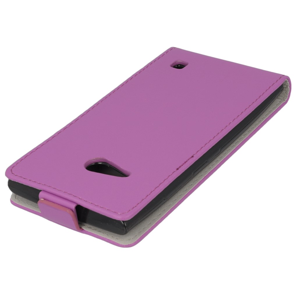 Pokrowiec z klapk na magnes Prestige Slim Flexi fioletowy NOKIA Lumia 735 / 3