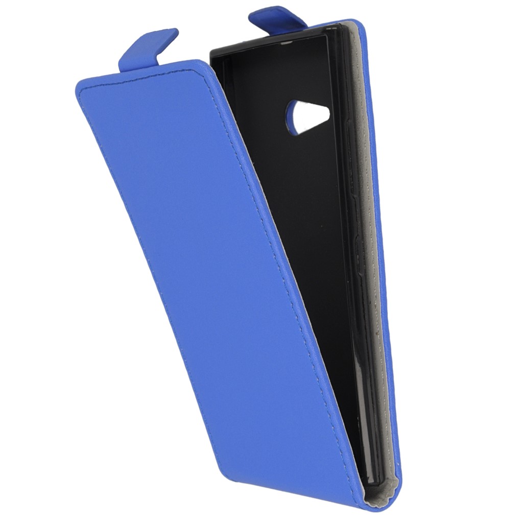 Pokrowiec z klapk na magnes Prestige Slim Flexi  niebieski NOKIA Lumia 630 / 10