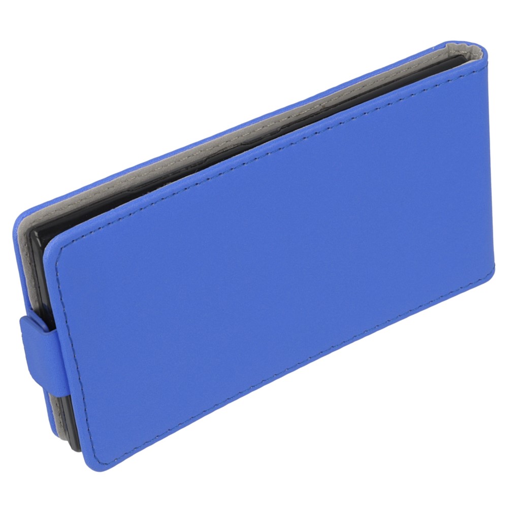 Pokrowiec z klapk na magnes Prestige Slim Flexi  niebieski NOKIA Lumia 735 / 6