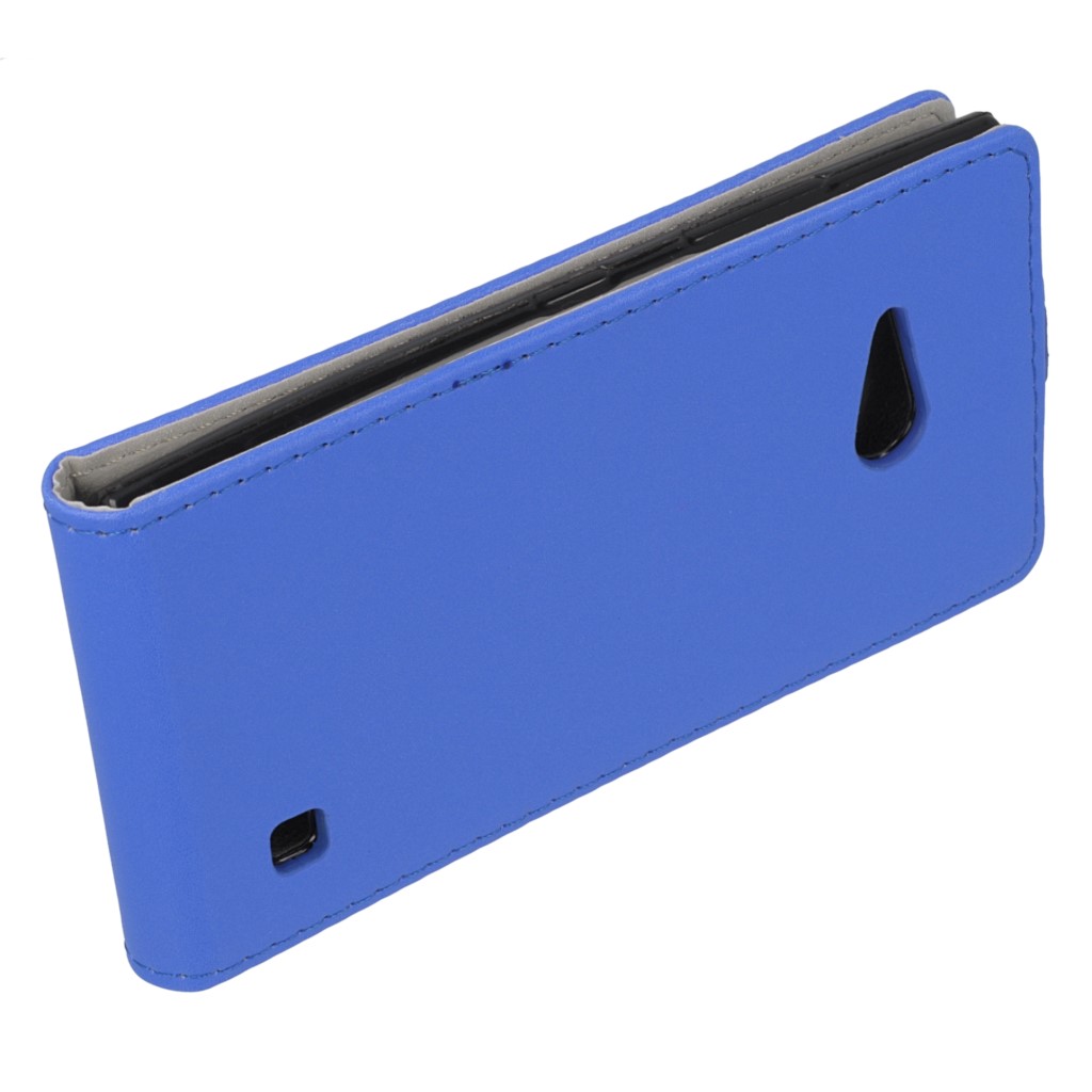 Pokrowiec z klapk na magnes Prestige Slim Flexi  niebieski NOKIA Lumia 630 / 7