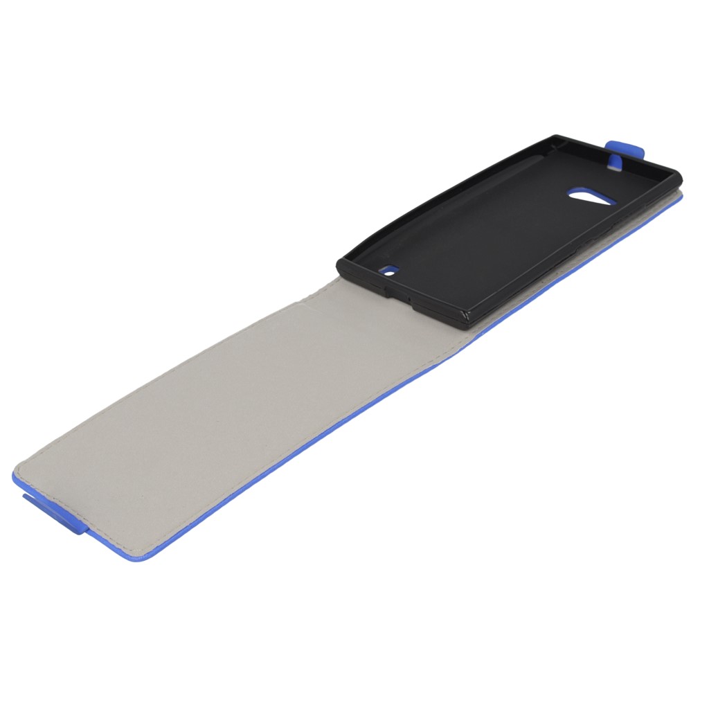 Pokrowiec z klapk na magnes Prestige Slim Flexi  niebieski NOKIA Lumia 630 / 8