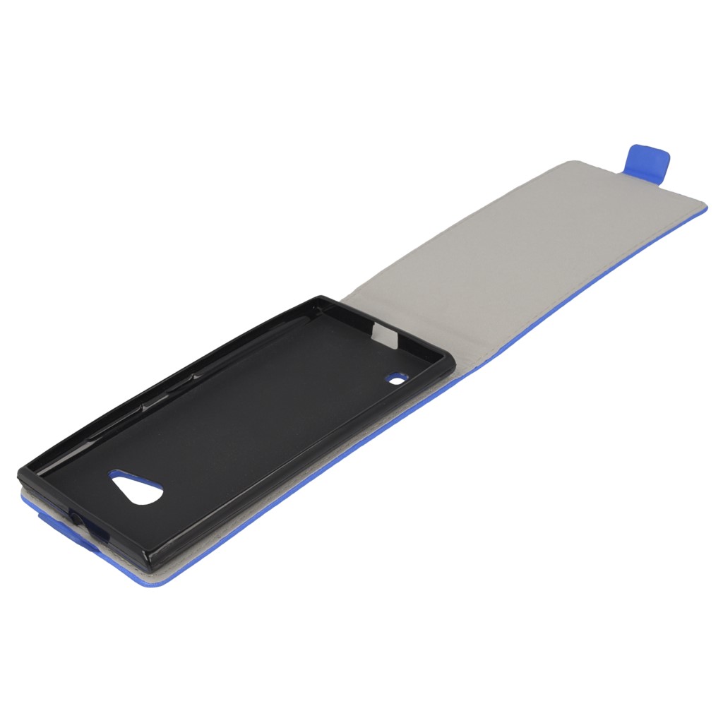 Pokrowiec z klapk na magnes Prestige Slim Flexi  niebieski NOKIA Lumia 735 / 9