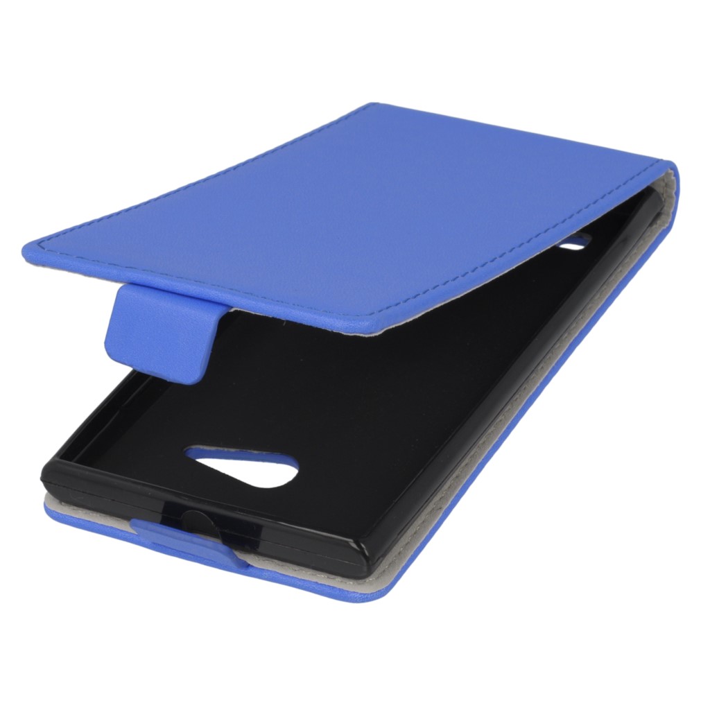 Pokrowiec z klapk na magnes Prestige Slim Flexi  niebieski NOKIA Lumia 630