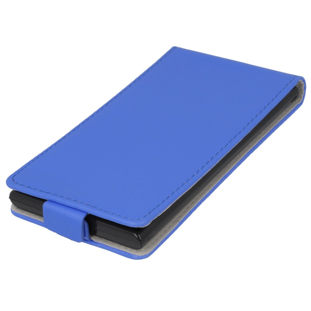 Pokrowiec z klapk na magnes Prestige Slim Flexi  niebieski NOKIA Lumia 630 / 2