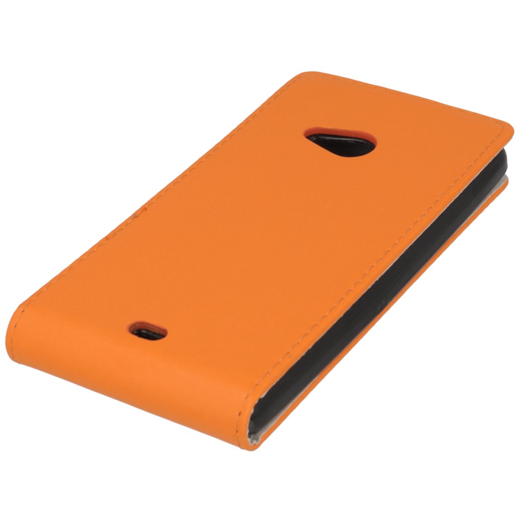 Pokrowiec z klapk na magnes Prestige Slim Flexi pomaraczowy Microsoft Lumia 640 Dual SIM / 4