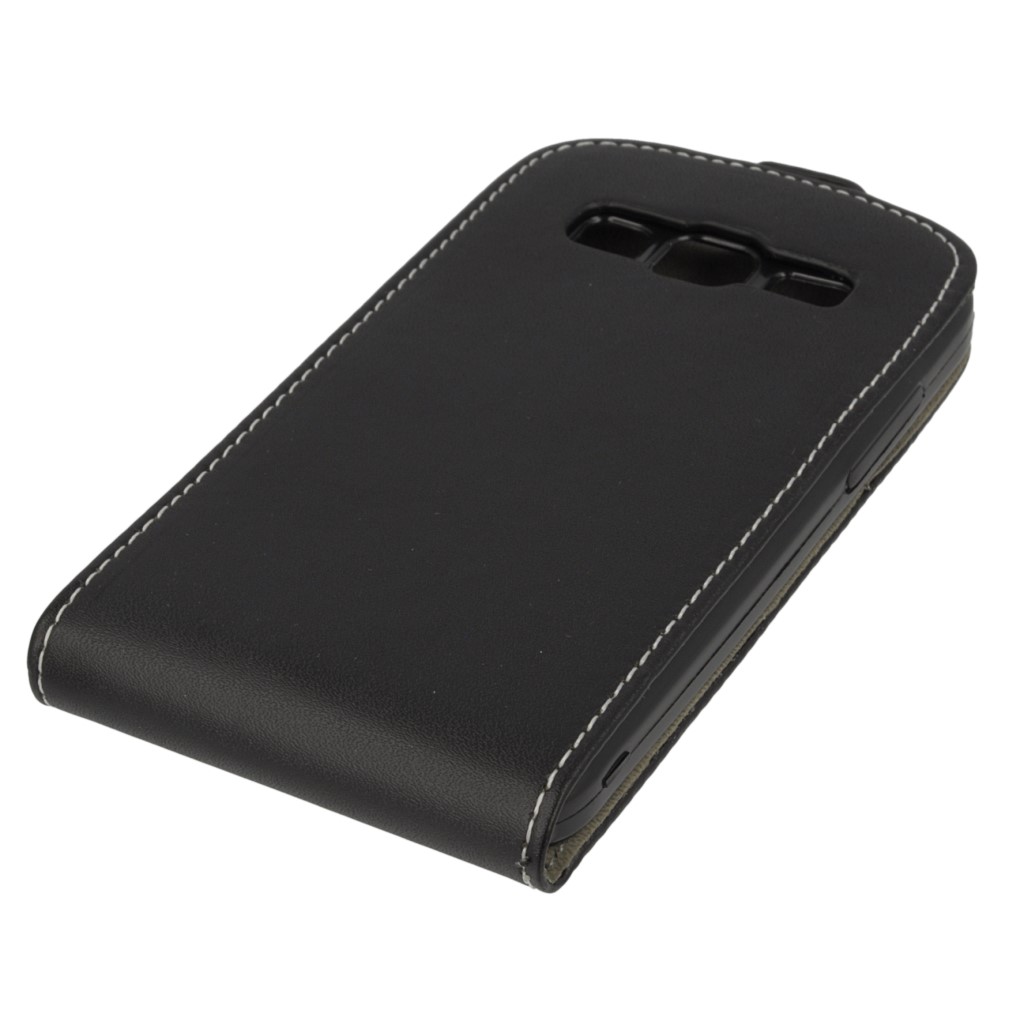 Pokrowiec z klapk na magnes Prestige Slim Flexi czarny SAMSUNG Galaxy Core Prime LTE G361F / 2