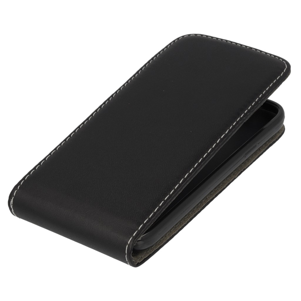 Pokrowiec z klapk na magnes Prestige Slim Flexi czarny SAMSUNG Galaxy S4 mini plus / 2