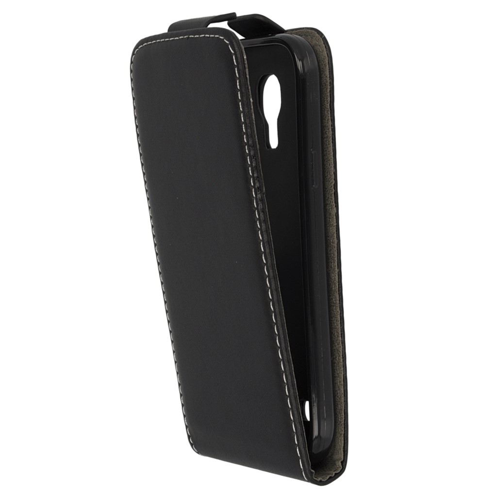 Pokrowiec z klapk na magnes Prestige Slim Flexi czarny SAMSUNG Galaxy S4 mini plus / 8