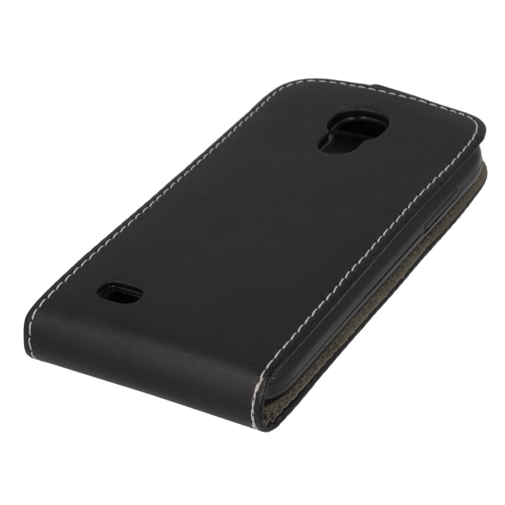 Pokrowiec z klapk na magnes Prestige Slim Flexi czarny SAMSUNG Galaxy S4 mini plus / 5