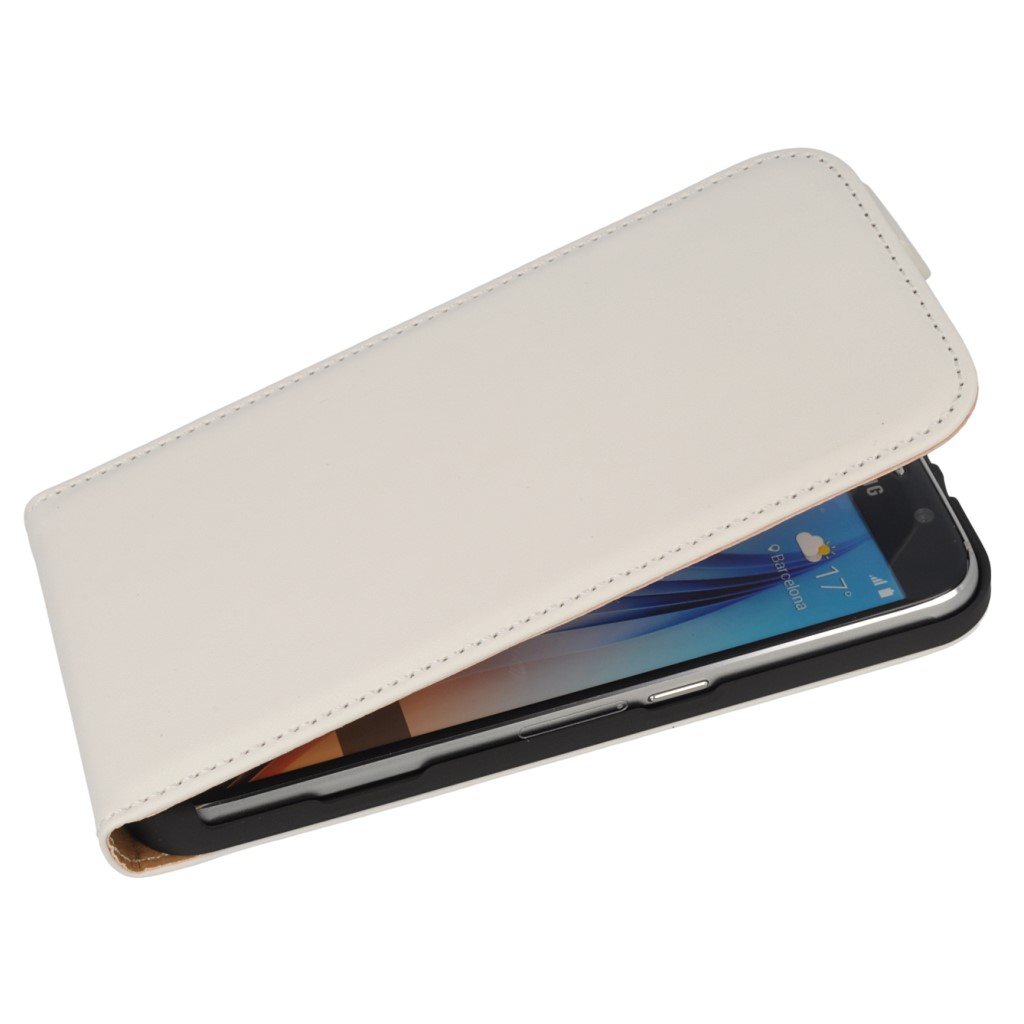 Pokrowiec z klapk na magnes Prestige Slim biay SAMSUNG SM-G920F Galaxy S6 / 2
