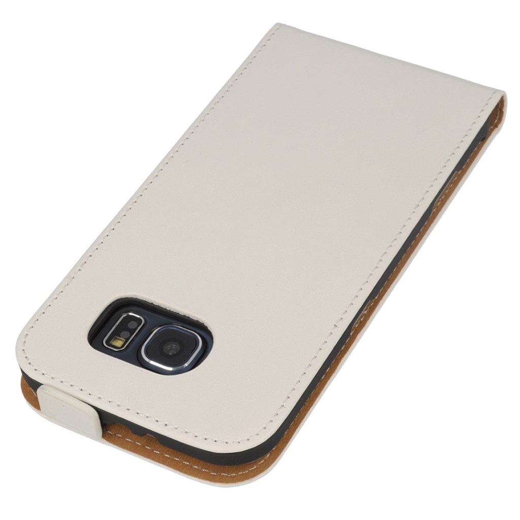 Pokrowiec z klapk na magnes Prestige Slim biay SAMSUNG SM-G920F Galaxy S6 / 3