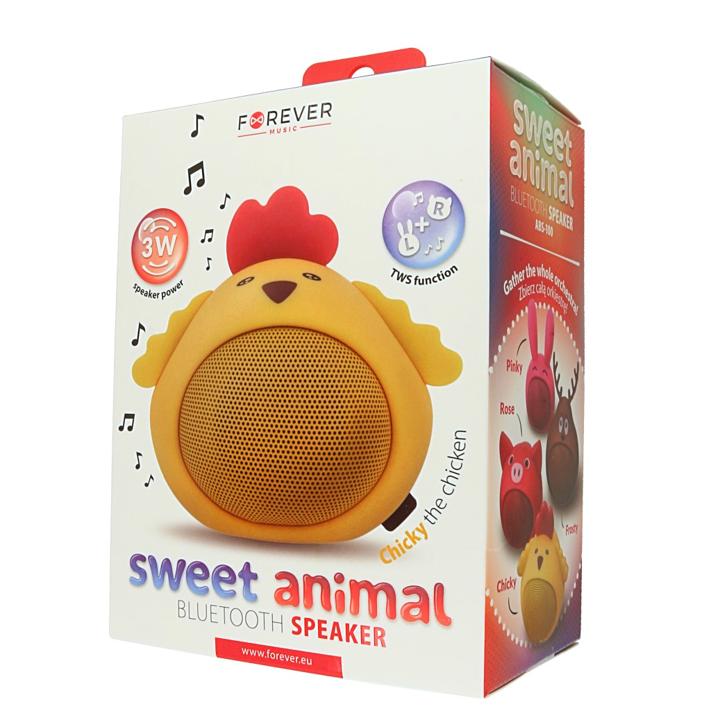 Gonik Multimedialny Bluetooth Forever ABS-100 Sweet Animal Kurczak Telefunken LTE Mike / 2