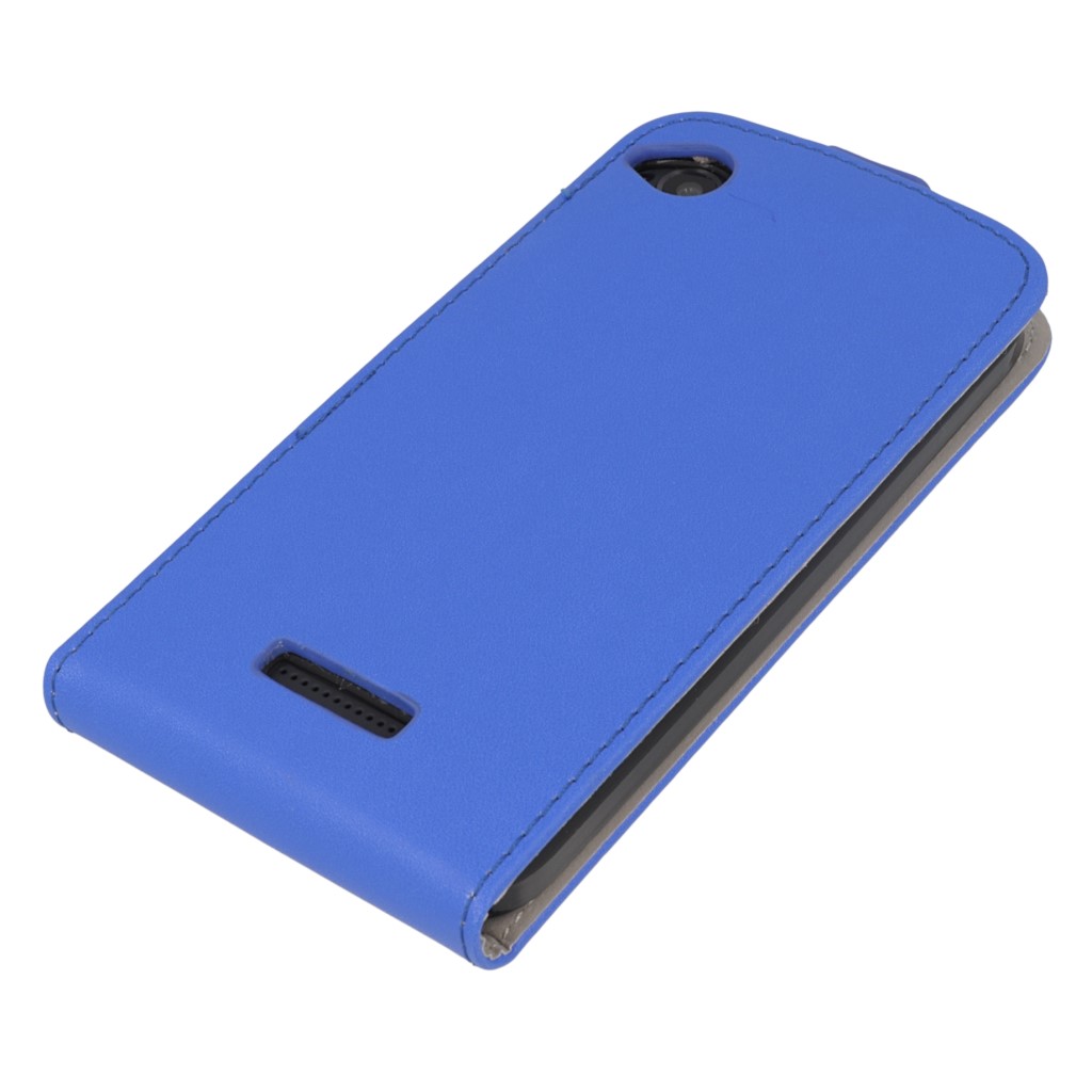 Pokrowiec z klapk na magnes Prestige Slim Flexi  niebieski HTC Desire 320 / 4