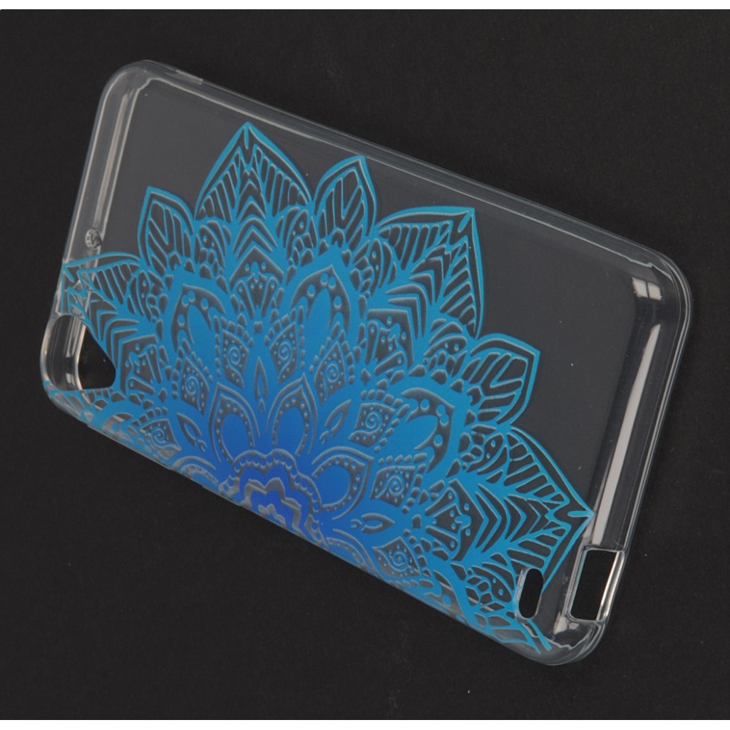 Pokrowiec etui silikonowe Koronka Mandala niebieska HTC Desire 530 / 5