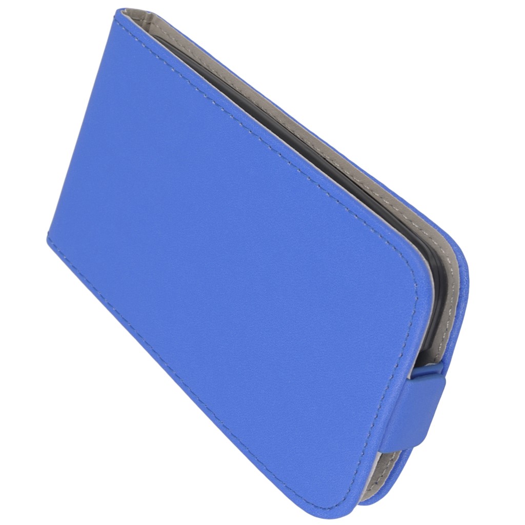 Pokrowiec z klapk na magnes Prestige Slim Flexi niebieski HUAWEI Ascend Y540 / 8