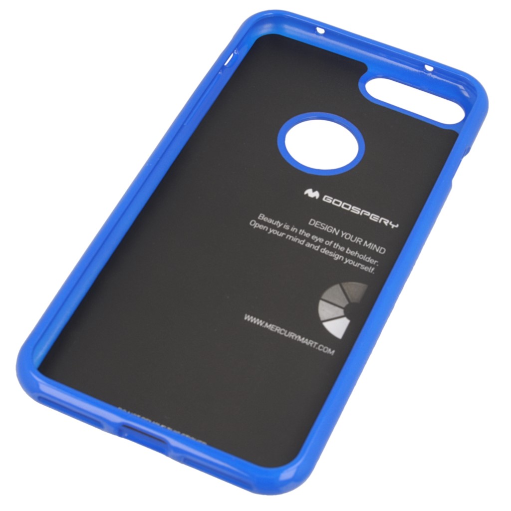 Pokrowiec etui silikonowe Mercury JELLY CASE niebieskie APPLE iPhone 8 Plus / 3