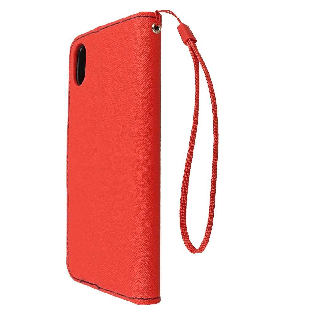 Pokrowiec etui z klapk na magnes Fancy Case czerwono-granatowe APPLE iPhone 9 / 7