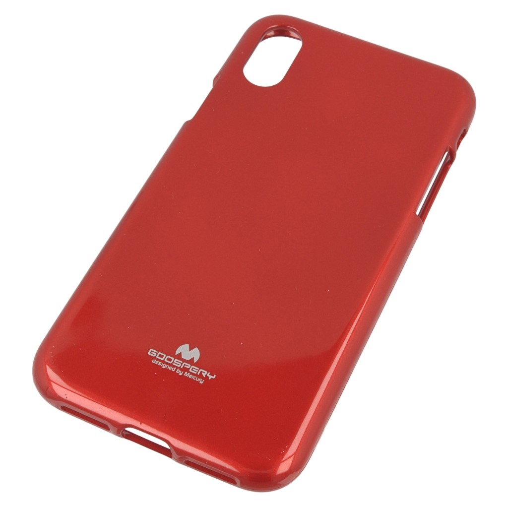 Pokrowiec etui silikonowe Mercury JELLY CASE czerwone APPLE iPhone X