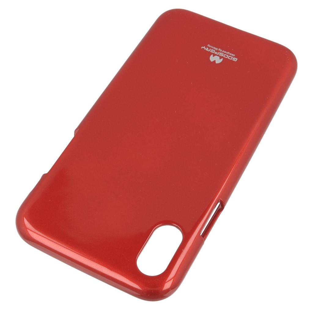 Pokrowiec etui silikonowe Mercury JELLY CASE czerwone APPLE iPhone X / 2