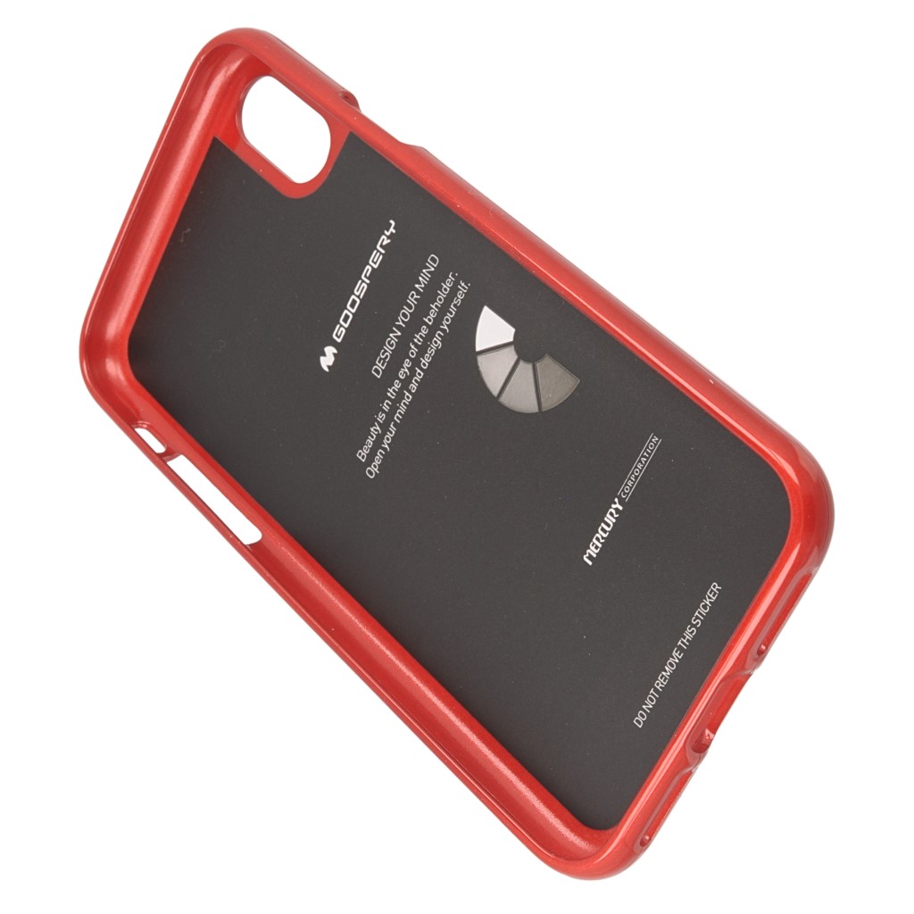 Pokrowiec etui silikonowe Mercury JELLY CASE czerwone APPLE iPhone X / 4