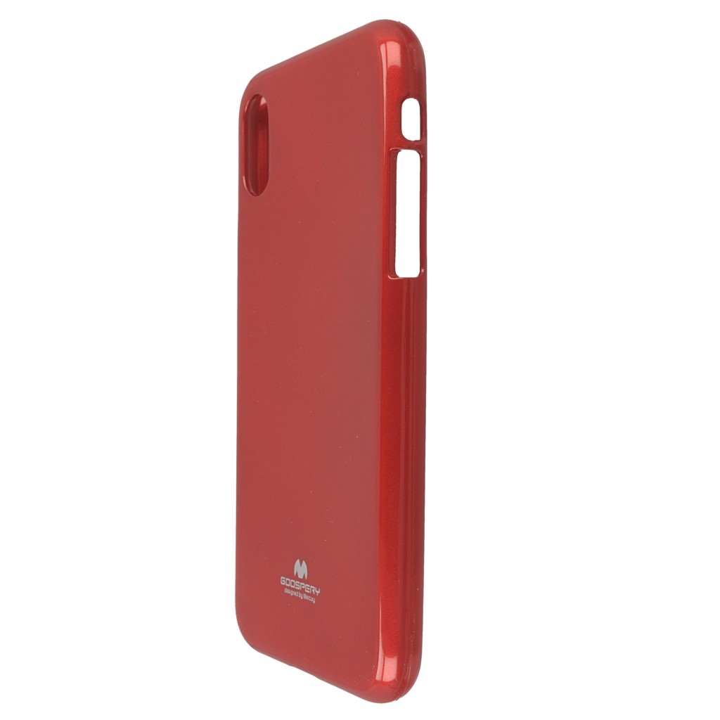Pokrowiec etui silikonowe Mercury JELLY CASE czerwone APPLE iPhone X / 5
