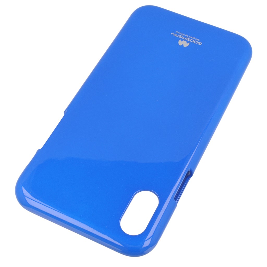 Pokrowiec etui silikonowe Mercury JELLY CASE niebieskie APPLE iPhone X / 2