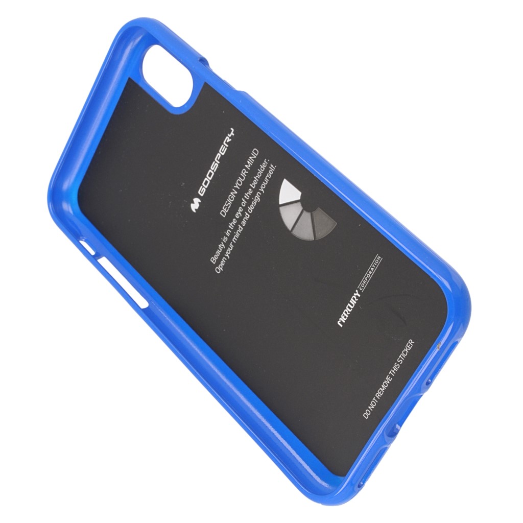 Pokrowiec etui silikonowe Mercury JELLY CASE niebieskie APPLE iPhone X / 4